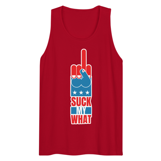 Patriot Missile Suck My What Premium Red Tank Top - Independence Day, 4th of July, USA