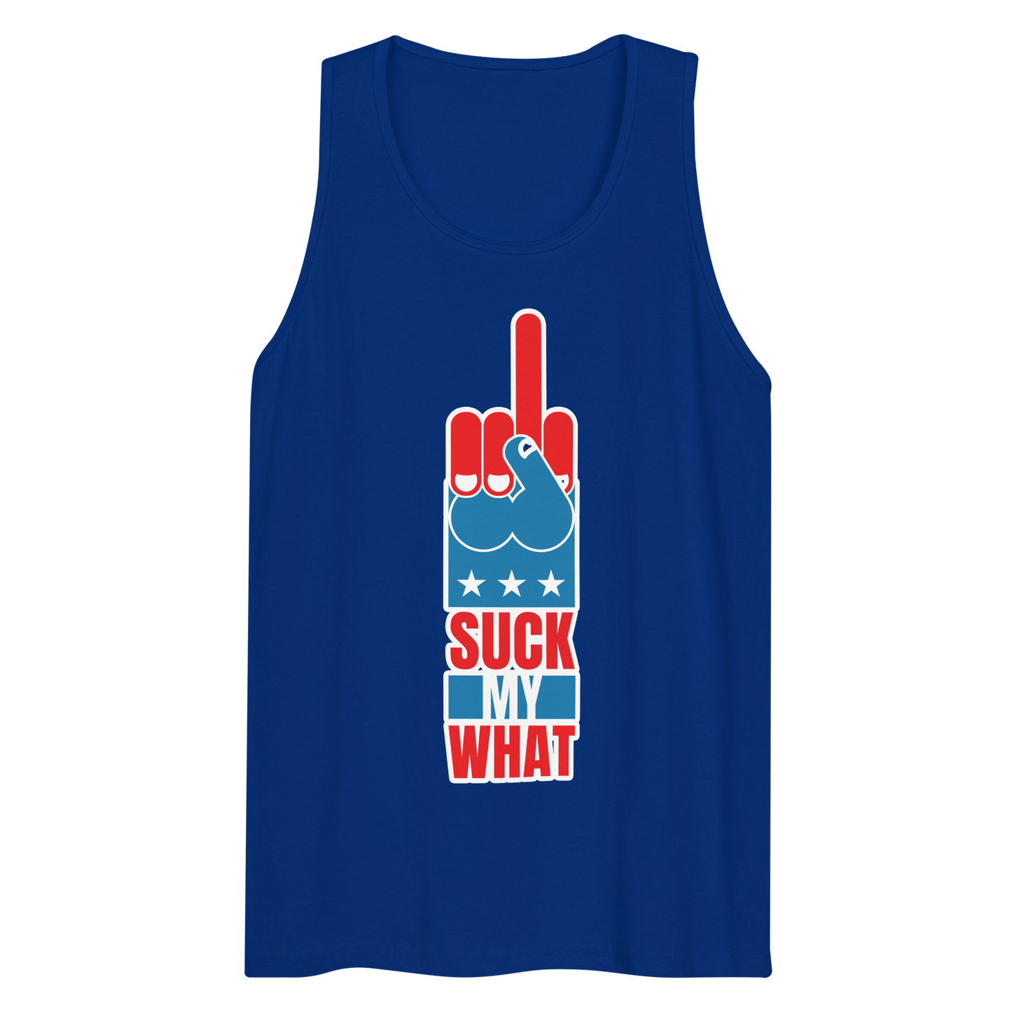 Patriot Missile Suck My What Premium Blue Tank Top - Independence Day, 4th of July, USA