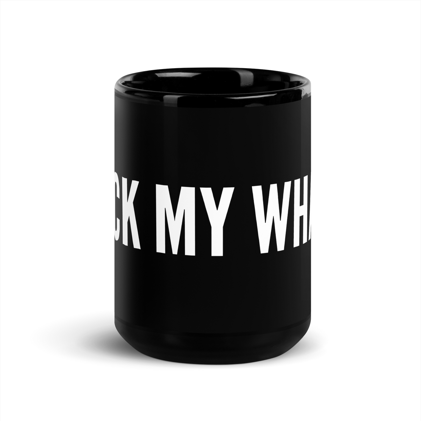 Suck My What? Aggressive Inline Black Glossy Mug