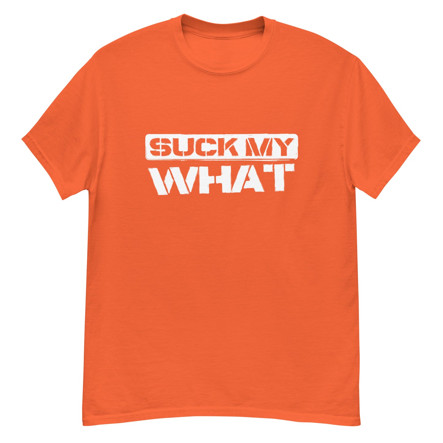 Suck My What Stencil Men's Classic Tee (White Graphic)