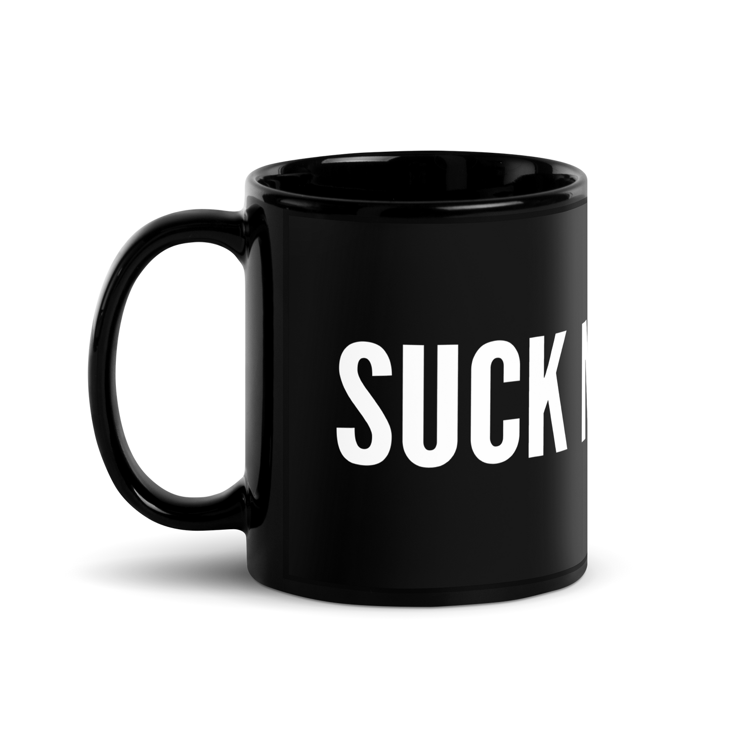 Suck My What? Aggressive Inline Black Glossy Mug