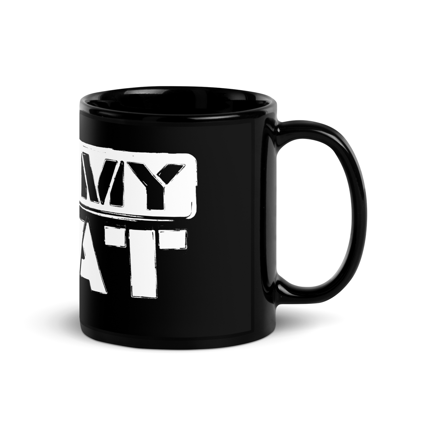 Suck My What? Stencil Black Glossy Mug