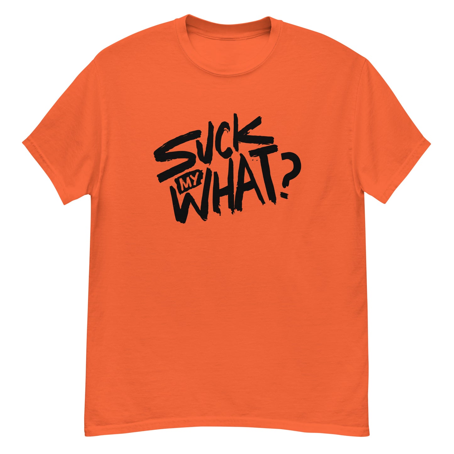 Suck My What? Swipe Right Men's Classic Tee (Blk Graphic)