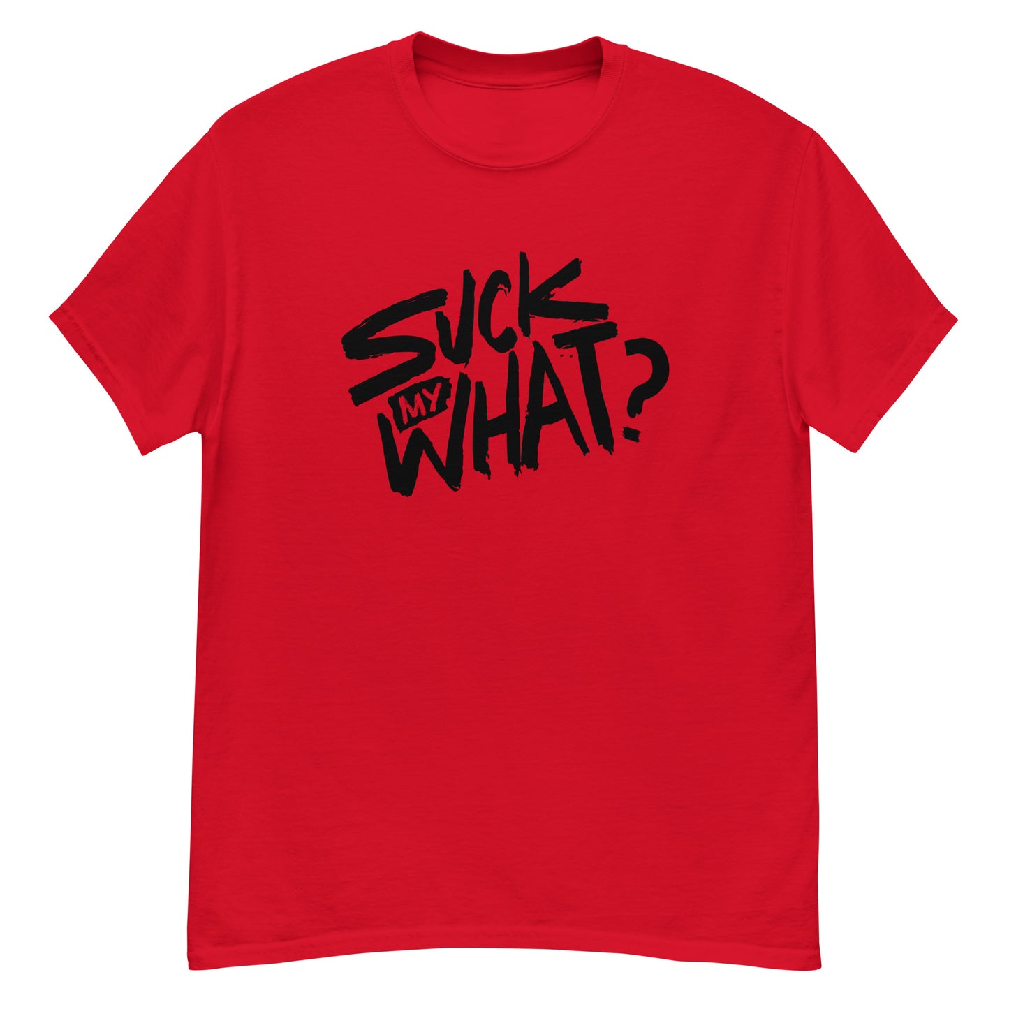 Suck My What? Swipe Right Men's Classic Tee (Blk Graphic)